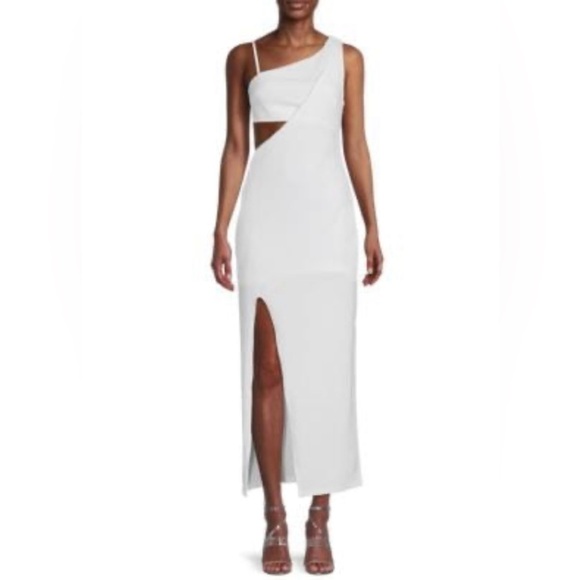 NWT RACHEL Rachel Roy Women’s Cutout One Shoulder Maxi Gown - Picture 1 of 13